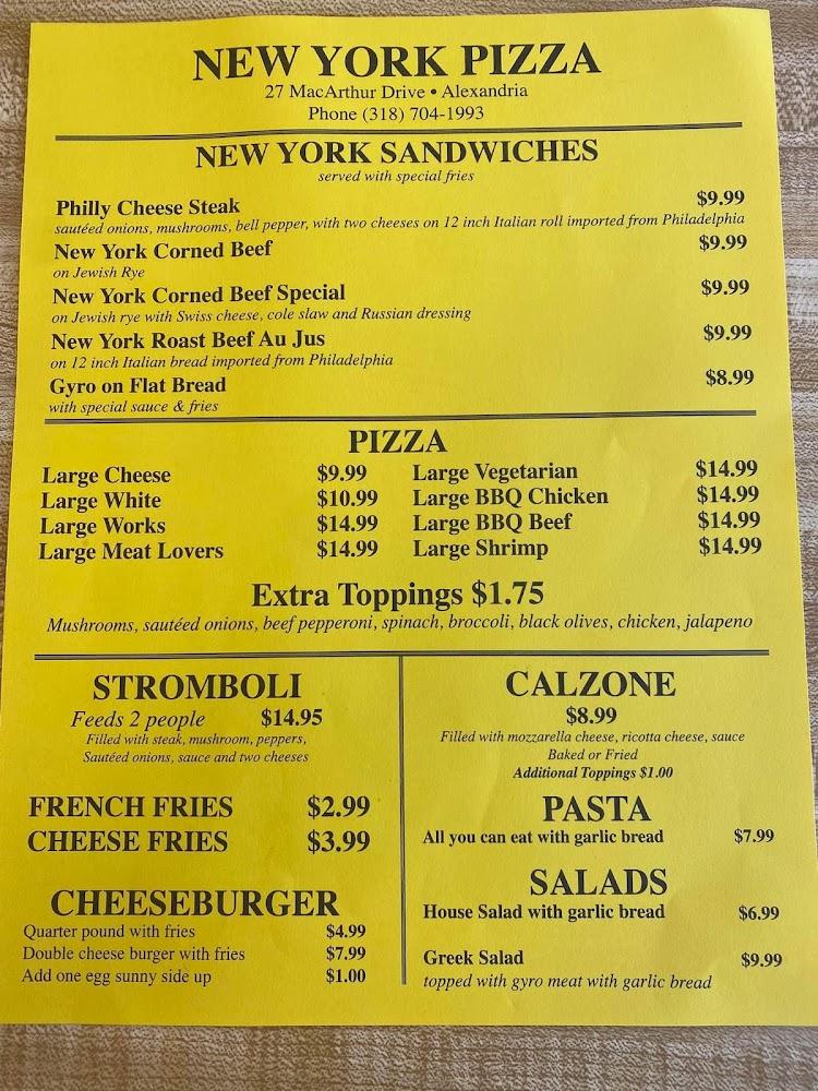 New York Pizza of Alexandria Menu image 4